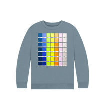 Load image into Gallery viewer, Stone Blue KIDS MULTI CHROMOLOGY SWEATSHIRT