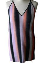 Cargar imagen en el visor de la galería, Multicolored striped dress on a mannequin against a neutral background