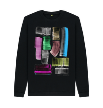 Cargar imagen en el visor de la galería, Black Printed Sweater Front