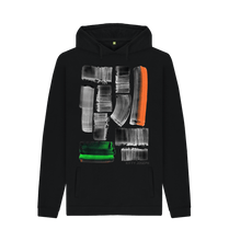 Charger l'image dans la galerie, Black Printed Hoody Front