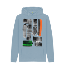 Charger l'image dans la galerie, Stone Blue Printed Hoody Front