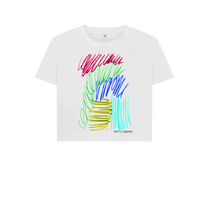 Cargar imagen en el visor de la galería, White Printed T-shirt Front