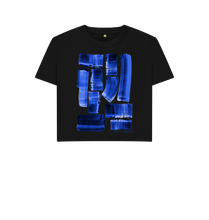 Cargar imagen en el visor de la galería, Black Printed T-shirt Front