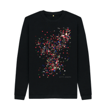 Charger l'image dans la galerie, Black Printed Sweater Front