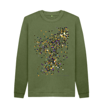 Cargar imagen en el visor de la galería, Khaki Printed Sweater Front