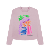 Cargar imagen en el visor de la galería, Mauve Printed Boxy Jumpers Front