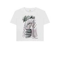 Cargar imagen en el visor de la galería, White Printed T-shirt Front