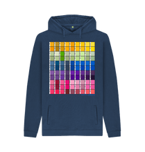 Cargar imagen en el visor de la galería, Navy Printed Hoody Front