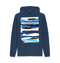 Cargar imagen en el visor de la galería, Navy Printed Hoody Front