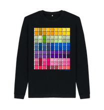 Cargar imagen en el visor de la galería, Black Printed Sweater Front