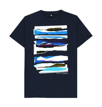 Load image into Gallery viewer, Navy Blue UNISEX MIDDAY CLOUD COLLAGE TEESHIRT

