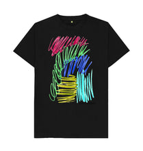 Load image into Gallery viewer, Black UNISEX JEWEL PASTELS TEESHIRT