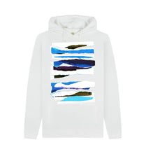 Cargar imagen en el visor de la galería, White UNISEX MIDDAY CLOUD COLLAGE HOODY
