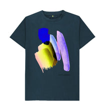 Load image into Gallery viewer, Denim Blue UNISEX BLUE WATERCOLOUR TEESHIRT
