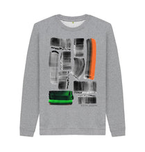 Cargar imagen en el visor de la galería, Light Heather UNISEX BLACK INK STRIPE SWEATSHIRT