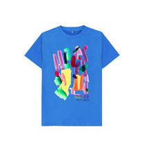 Load image into Gallery viewer, Bright Blue KIDS UNISEX MULTI INK TEESHIRT
