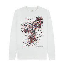 Charger l'image dans la galerie, White UNISEX RED GLITTER SWEATSHIRT