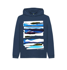 Navy Blue KIDS UNISEX MIDDAY CLOUD COLLAGE HOODY