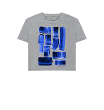 Charger l'image dans la galerie, Athletic Grey UNISEX INK STRIPES BOXY TEESHIRT