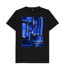 Load image into Gallery viewer, Black UNISEX INK STRIPES TEESHIRT