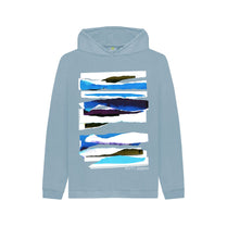 Load image into Gallery viewer, Stone Blue KIDS UNISEX MIDDAY CLOUD COLLAGE HOODY
