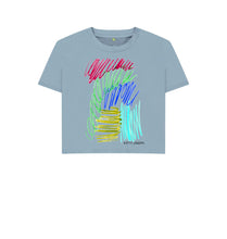 Charger l'image dans la galerie, Stone Blue UNISEX JEWEL PASTELS BOXY TEESHIRT