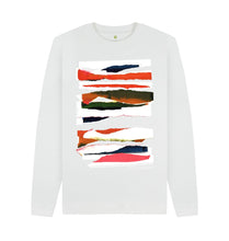 Cargar imagen en el visor de la galería, White UNISEX SUNSET CLOUD COLLAGE SWEATSHIRT