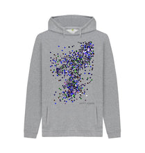 Cargar imagen en el visor de la galería, Light Heather UNISEX BLUE GLITTER HOODY