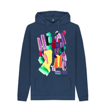 Load image into Gallery viewer, Navy UNISEX MULTI INK HOODY