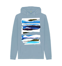 Cargar imagen en el visor de la galería, Stone Blue UNISEX MIDDAY CLOUD COLLAGE HOODY