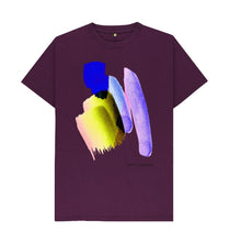Load image into Gallery viewer, Purple UNISEX BLUE WATERCOLOUR TEESHIRT