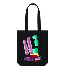 Load image into Gallery viewer, Black BLUSH WATERCOLOUR TOTE BAG
