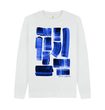 Load image into Gallery viewer, White UNISEX INK STRIPES SWEATER
