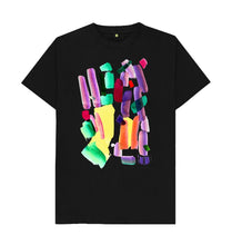 Load image into Gallery viewer, Black UNISEX MULTI INK TEESHIRT