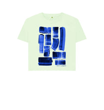 Charger l'image dans la galerie, Pastel Green UNISEX INK STRIPES BOXY TEESHIRT