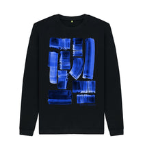 Load image into Gallery viewer, Black UNISEX INK STRIPES SWEATER