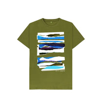 Charger l'image dans la galerie, Moss Green KIDS UNISEX MIDDAY CLOUD COLLAGE TEESHIRT