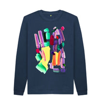 Load image into Gallery viewer, Navy Blue UNISEX MULTI INK SWEATSHIRT