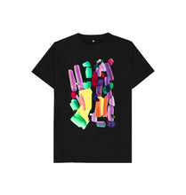 Load image into Gallery viewer, Black KIDS UNISEX MULTI INK TEESHIRT