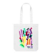 Load image into Gallery viewer, White MULTI WATERCOLOUR TOTE BAG
