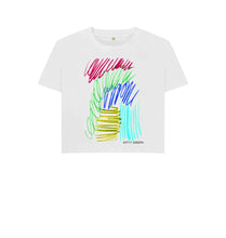 Charger l'image dans la galerie, White UNISEX JEWEL PASTELS BOXY TEESHIRT