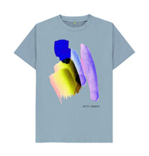 Load image into Gallery viewer, Stone Blue UNISEX BLUE WATERCOLOUR TEESHIRT