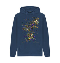 Cargar imagen en el visor de la galería, Navy UNISEX GOLD GLITTER HOODY