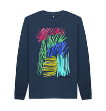 Cargar imagen en el visor de la galería, Navy Blue UNISEX JEWEL PASTELS SWEATSHIRT