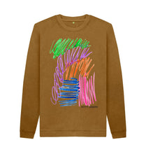 Load image into Gallery viewer, Brown UNISEX FRUIT PASTELS SWEATSHIRT