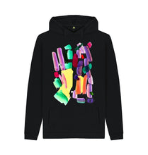Load image into Gallery viewer, Black UNISEX MULTI INK HOODY