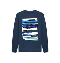 Load image into Gallery viewer, Navy Blue KIDS UNISEX MIDDAY CLOUD COLLAGE SWEATSHIRT

