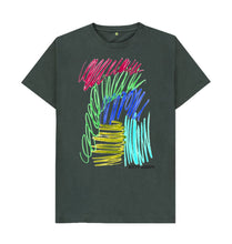 Load image into Gallery viewer, Dark Grey UNISEX JEWEL PASTELS TEESHIRT