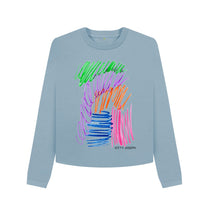 Charger l'image dans la galerie, Stone Blue UNISEX FRUIT PASTELS BOXY JUMPER