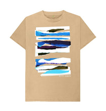 Load image into Gallery viewer, Sand UNISEX MIDDAY CLOUD COLLAGE TEESHIRT

